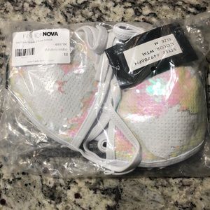 BRAND NEW FASHION NOVA WHITE SEQUIN BIKINI